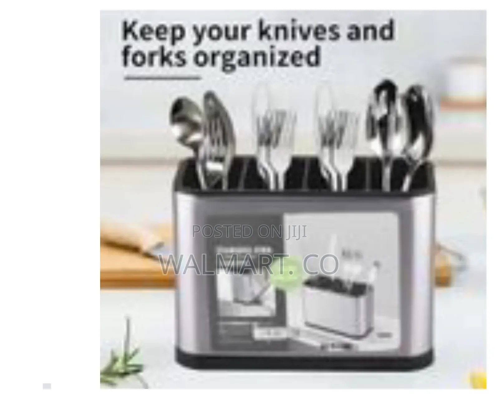 Kitchen Utensil Holder Rustproof Stainless Steel Flatware Cutlery