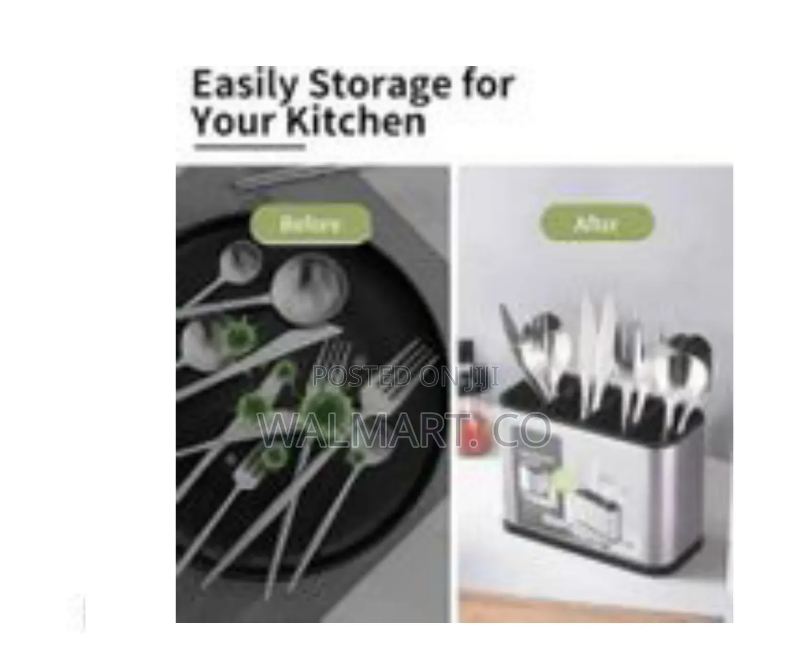Kitchen Utensil Holder Rustproof Stainless Steel Flatware Cutlery