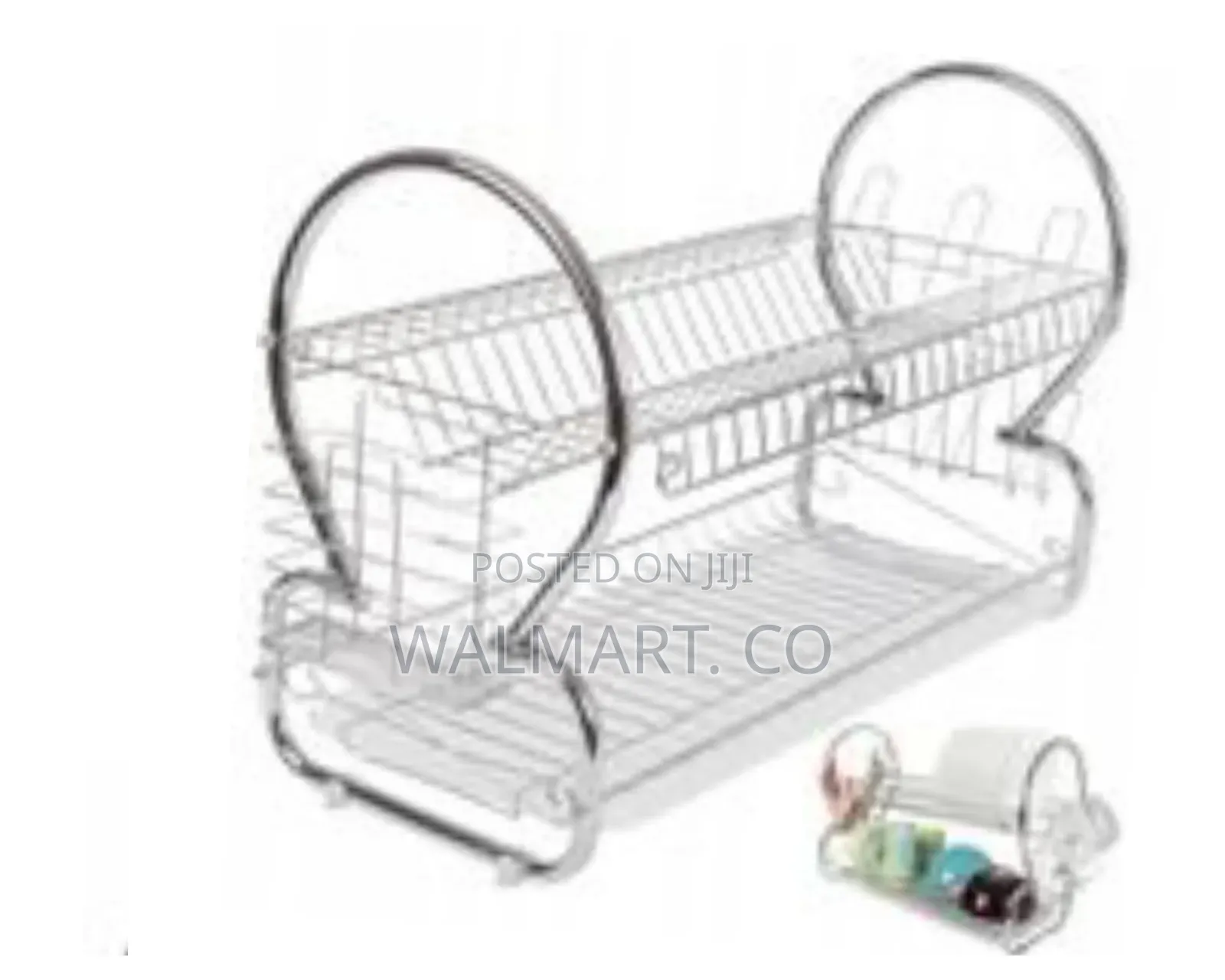 2 Tier Steel Plate Dish Draining Drying Rack