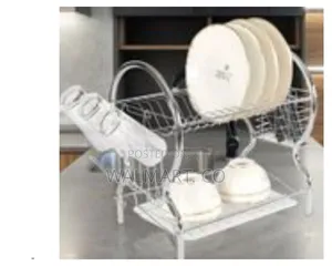 2 Tier Steel Plate Dish Draining Drying Rack