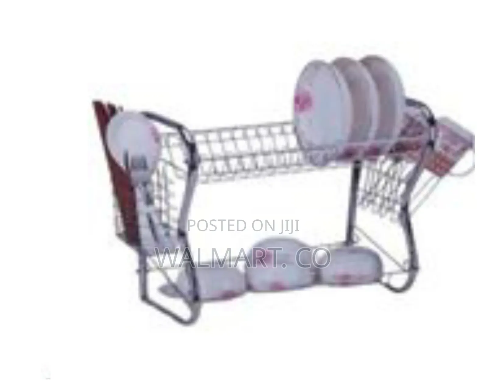 2 Tier Steel Plate Dish Draining Drying Rack