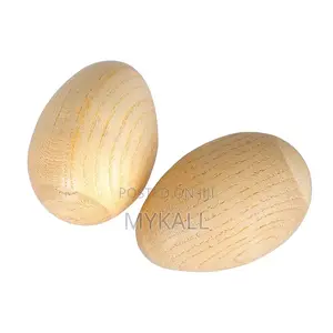 Wooden Maracas Egg Shakers Musical Percussion Instrument Eggs 2pcs