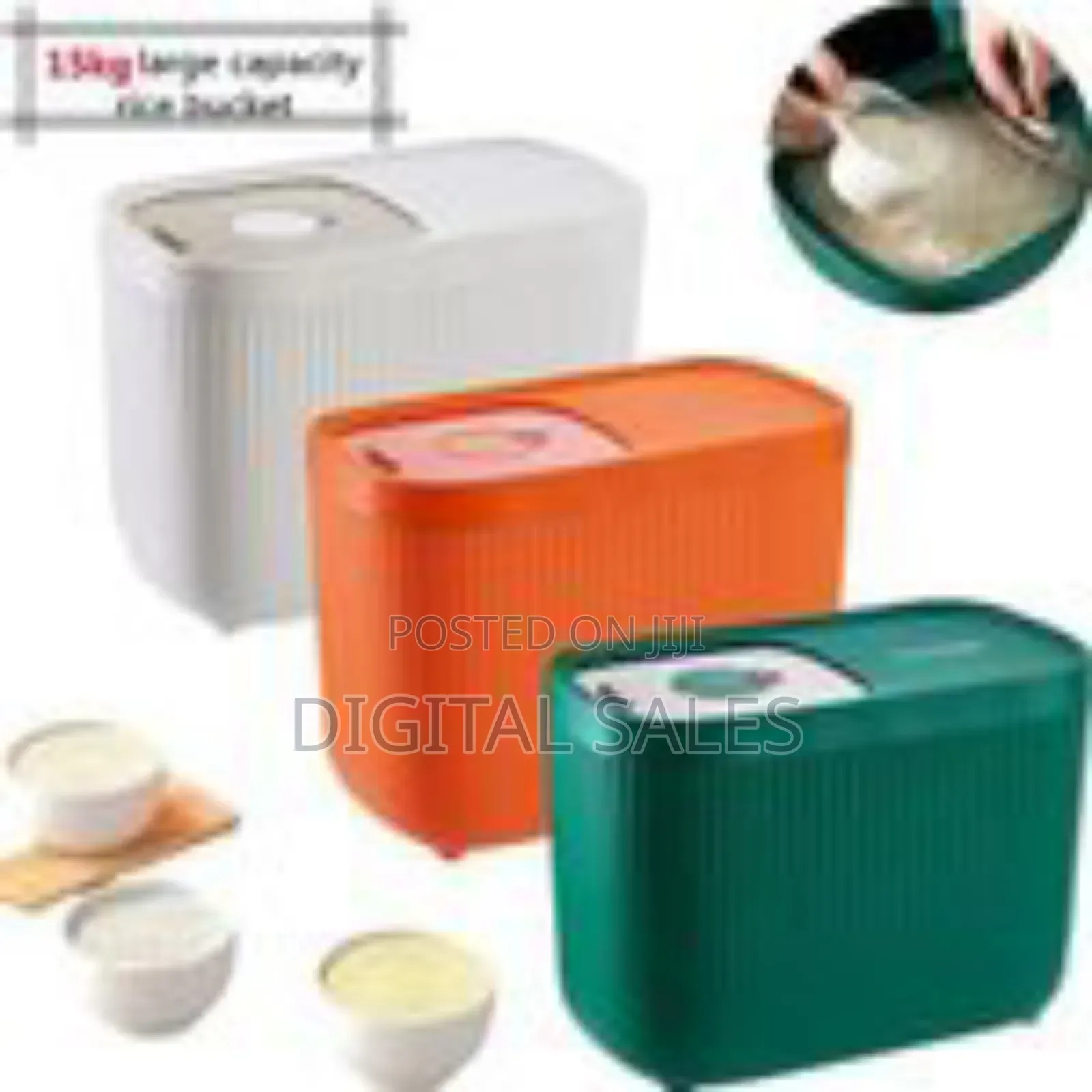 10kg Rice Bucket Insect-Proof Moisture-Proof Grain Storage Cereal
