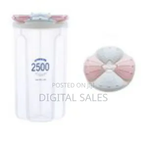 4 Section Cereal Food Dispenser Storage Jar Box Container Bin