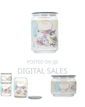 Luminarc 3 Piece Happy Bird Sugar Bowl, Food Storage Jar Container