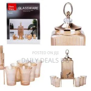 Set of 7 Pieces Lemonade With Crase 3 Litre 1 Juice Dispenser Jug
