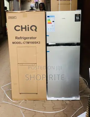 Chiq 180 Liters Double Door Refrigerator Silver