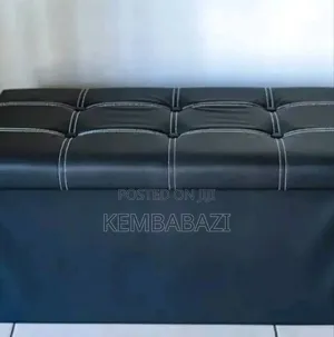 Faux Leather Folding Ottoman Seat
