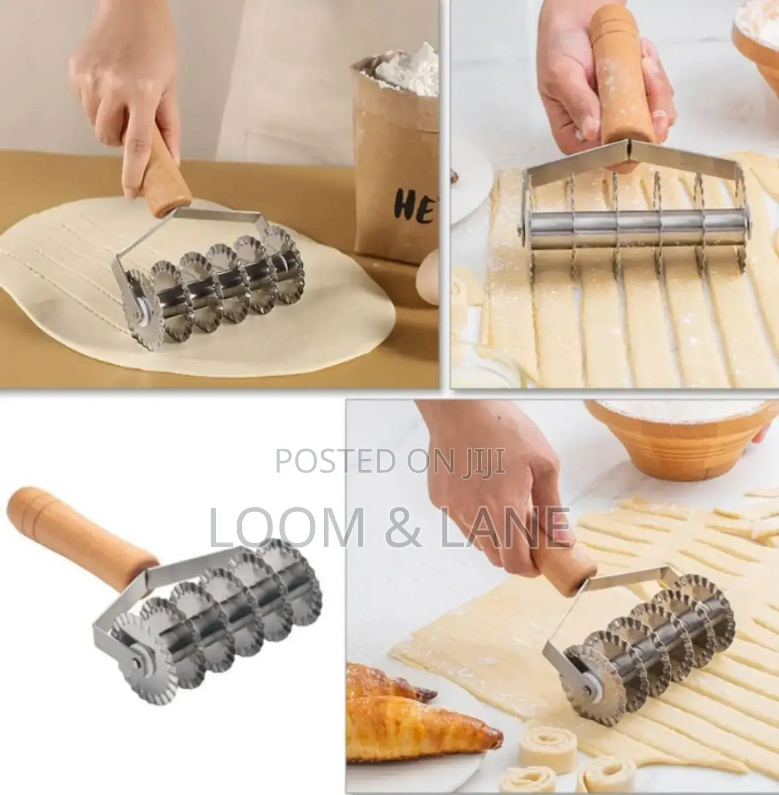 Stainless Steel Noodle Cutter Duddies and Pastry Roller Cutter