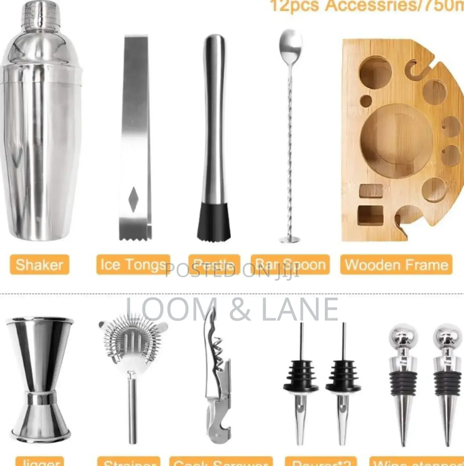 Stock Harbor 12 Piece Mixology Bartender Kit With Stand, Cocktail