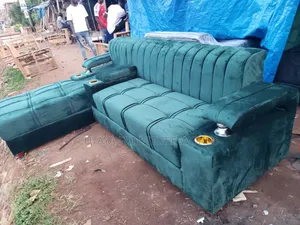Comfortable L Shaped Sofa Is for Sale in Green Color