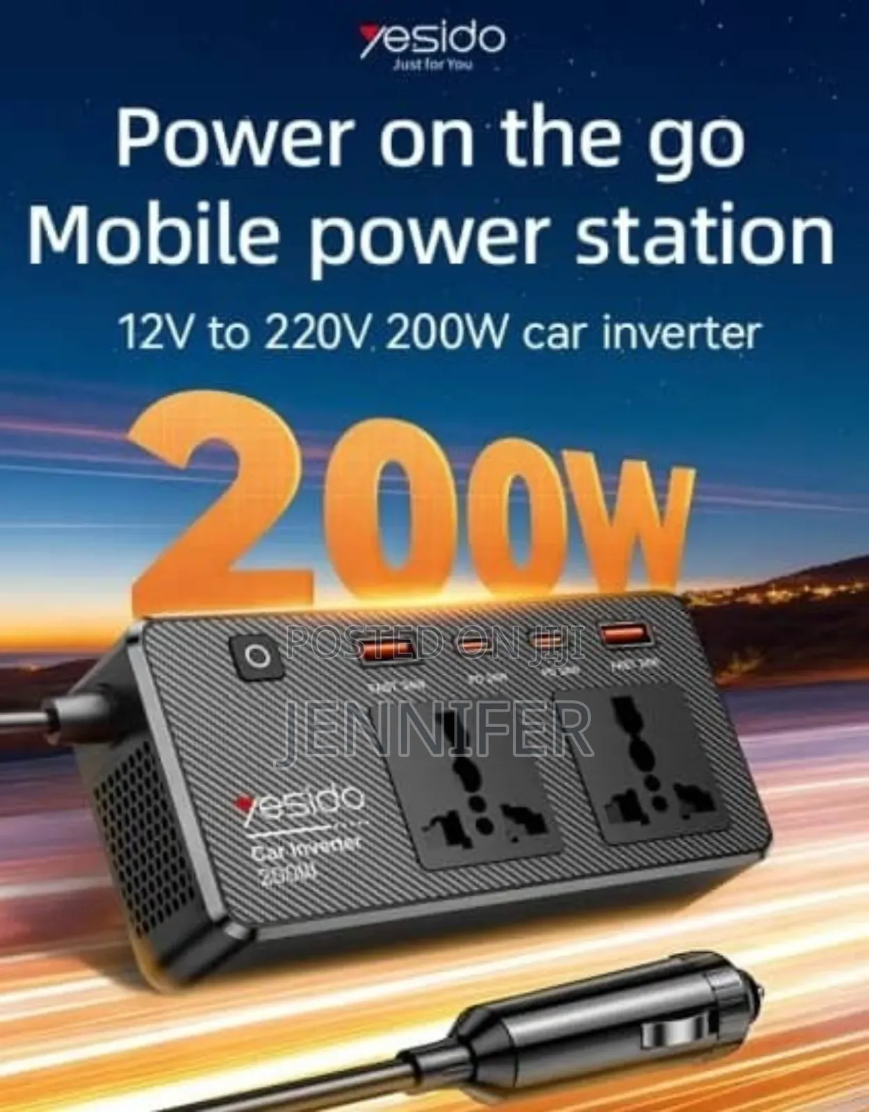 Yesido Vc07 200w Car Power Inverter.