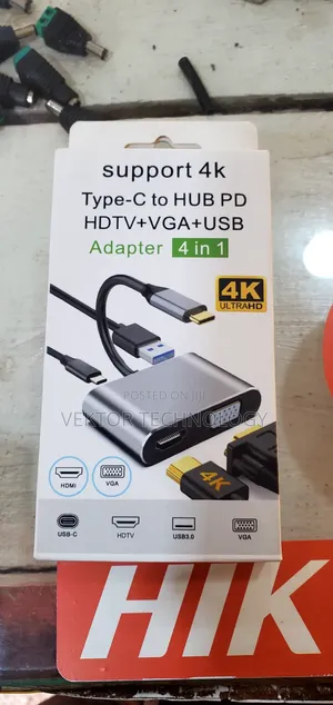 Usb Type C to Vga HDTV Multiport Adapter for Macbook Pro/Dell XPS/