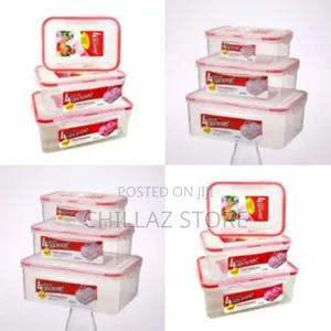 3 PCS Plastic Food Storage Containers.