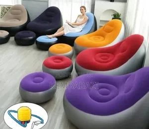 Inflatable Sofa With a Footrest.