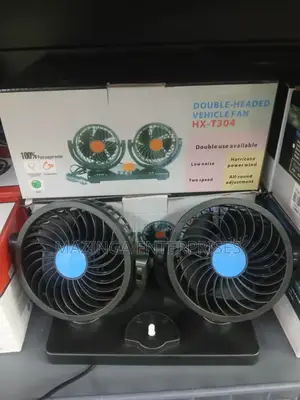 2speed 3600 Rotating Strong Double Head Car Interior Fan