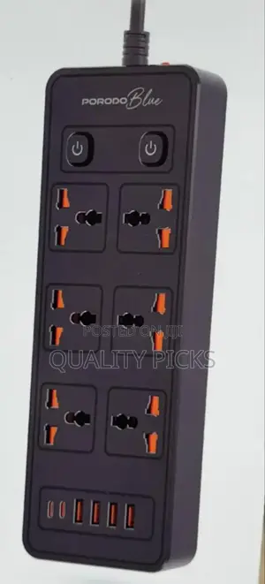 Porodo 6ac Double Switch Power Extension Cable.