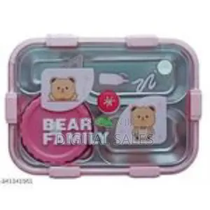 Leakproof Thermal Insulation 3 Compartment Bear Lunch Boxes Reusable