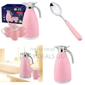2.1quart Vacuum Flask 12oz Ceramic Mug Set, 9pcs Colored
