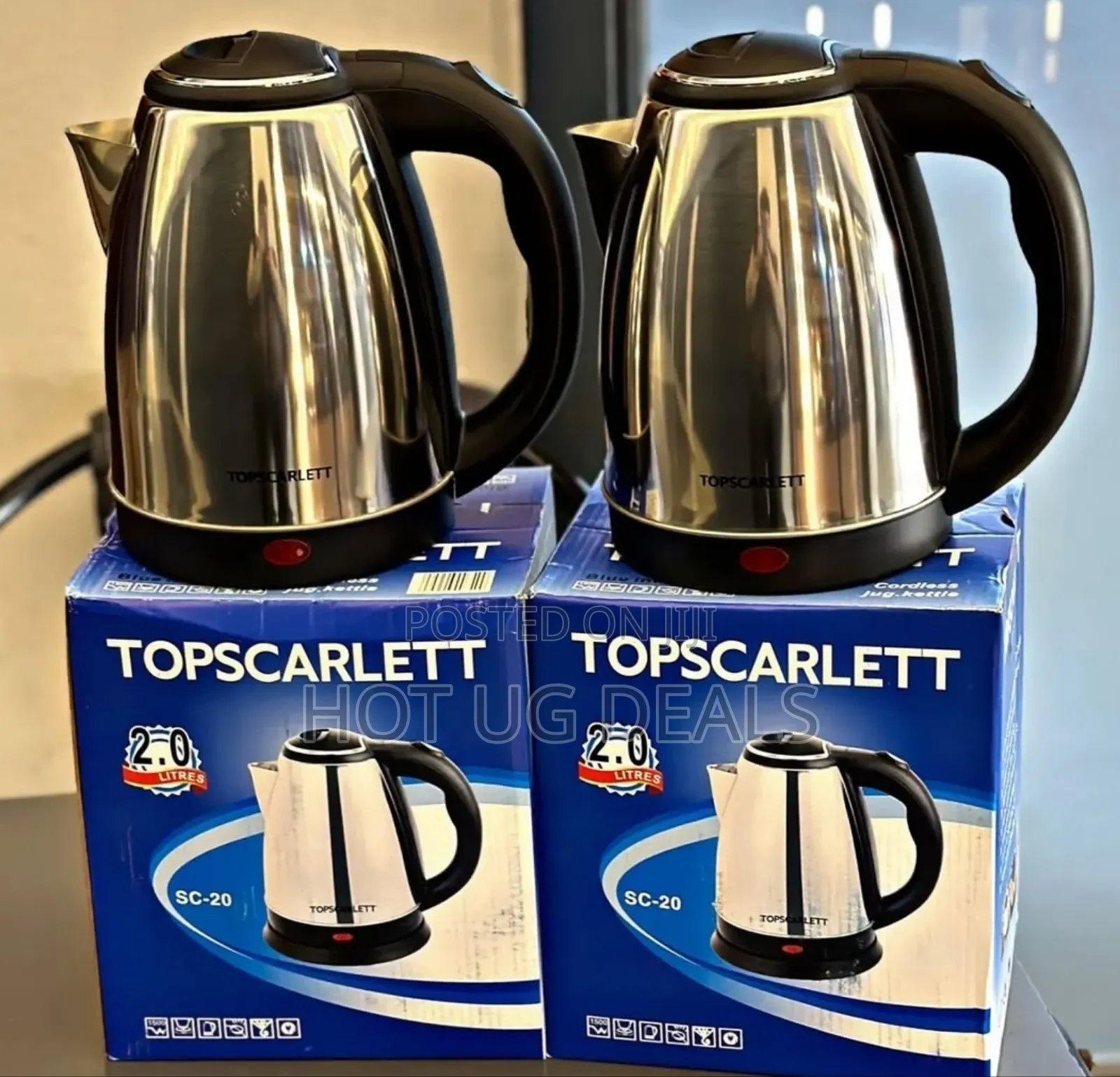 Scarlet Fast Boiling Percolator, 2 Litres – Silver,Black