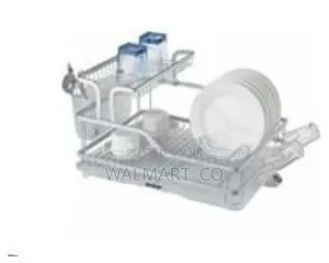 Aluminum Plate Dish Drying Rack With Removable Drainer Cutlery