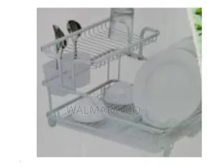 Aluminum Plate Dish Drying Rack With Removable Drainer Cutlery