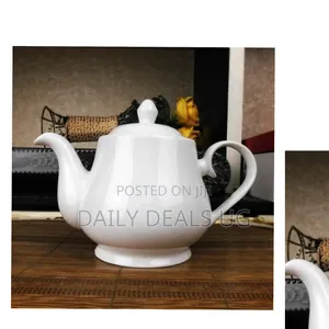 Other 800ml Round Ceramic Teapot Kettle - White