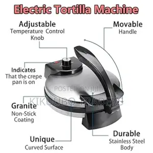 Hoffman Electric Nonstick Tortilla Press/ Roti Maker
