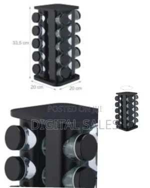 Countertop Spice Carousel, Rotatable Spice Rack Stainless Steel