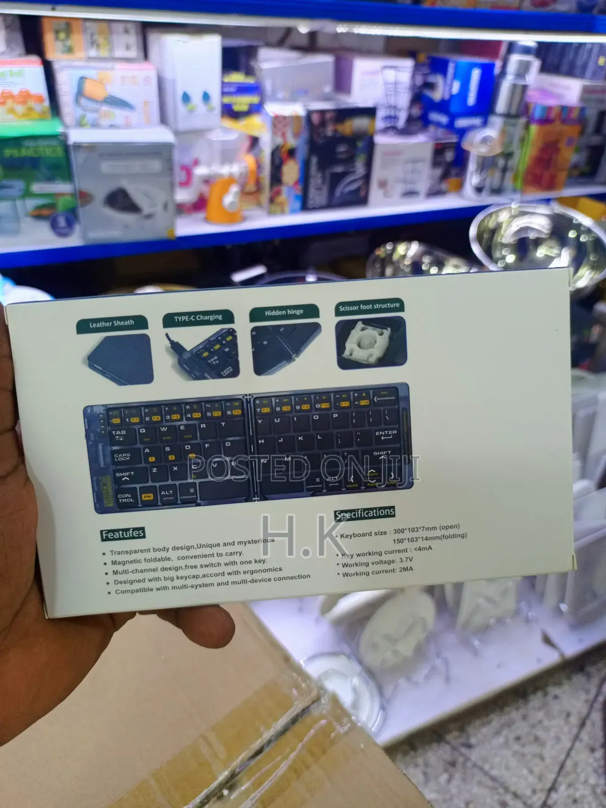Ultra-Thin Folding Wireless Keyboard.