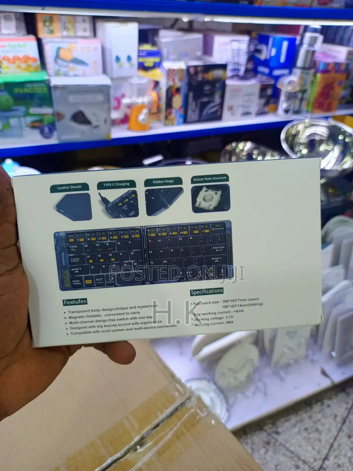 Ultra-Thin Folding Wireless Keyboard.