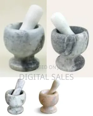 Marble Natural Stone Mortar and Pestle Unpolished Interior