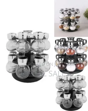 16pc Revolving Jar Kitchen Herbs Spice Rack