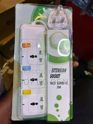 G & T 3m Extension Cable- Good Quality - 3 Sockets, Durable & Safe