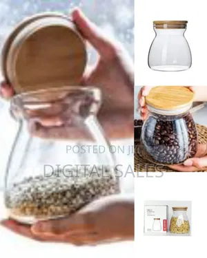 Transparent Kitchen Sealed Glass Food Coffee Sugar Storage Jar