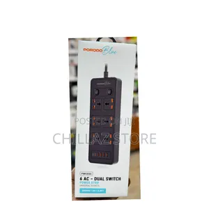 Quality Porodo Blue 6 Ac Dual Switch.