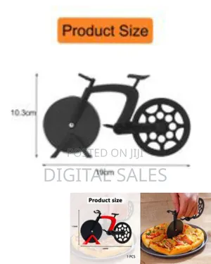 Bicycle Pizza Cutter, Stainless Steel Wheel With Food Grade Non