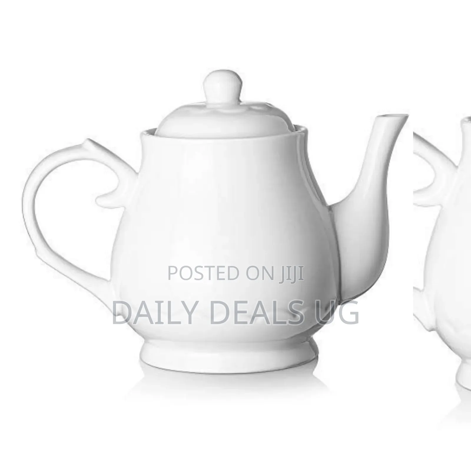 Round Ceramic Teapot, 24 Ounces - White