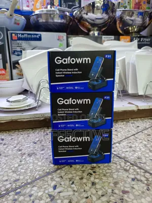 Cell Phone Stand With Instant Wireless Induction Speaker.