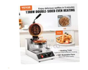 Commercial Waffle Maker 1 Piece Per Batch 1300w Round Waffle Iron