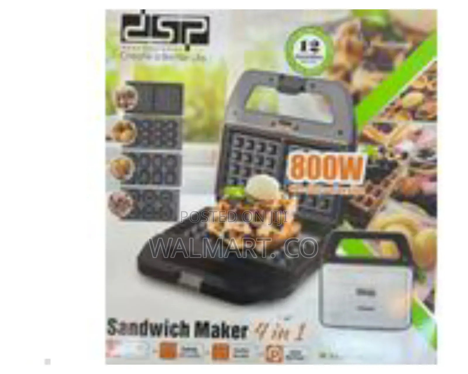 DSP 4 in 1 Waffle Maker Sandwich Nuts Donuts Maker Machine