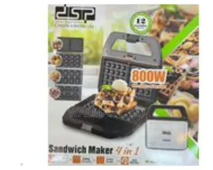 DSP 4 in 1 Waffle Maker Sandwich Nuts Donuts Maker Machine