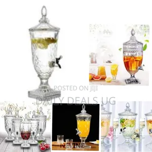 3.5litres Drink Dispensers for Parties Crystal Glass Iced Mason Jar