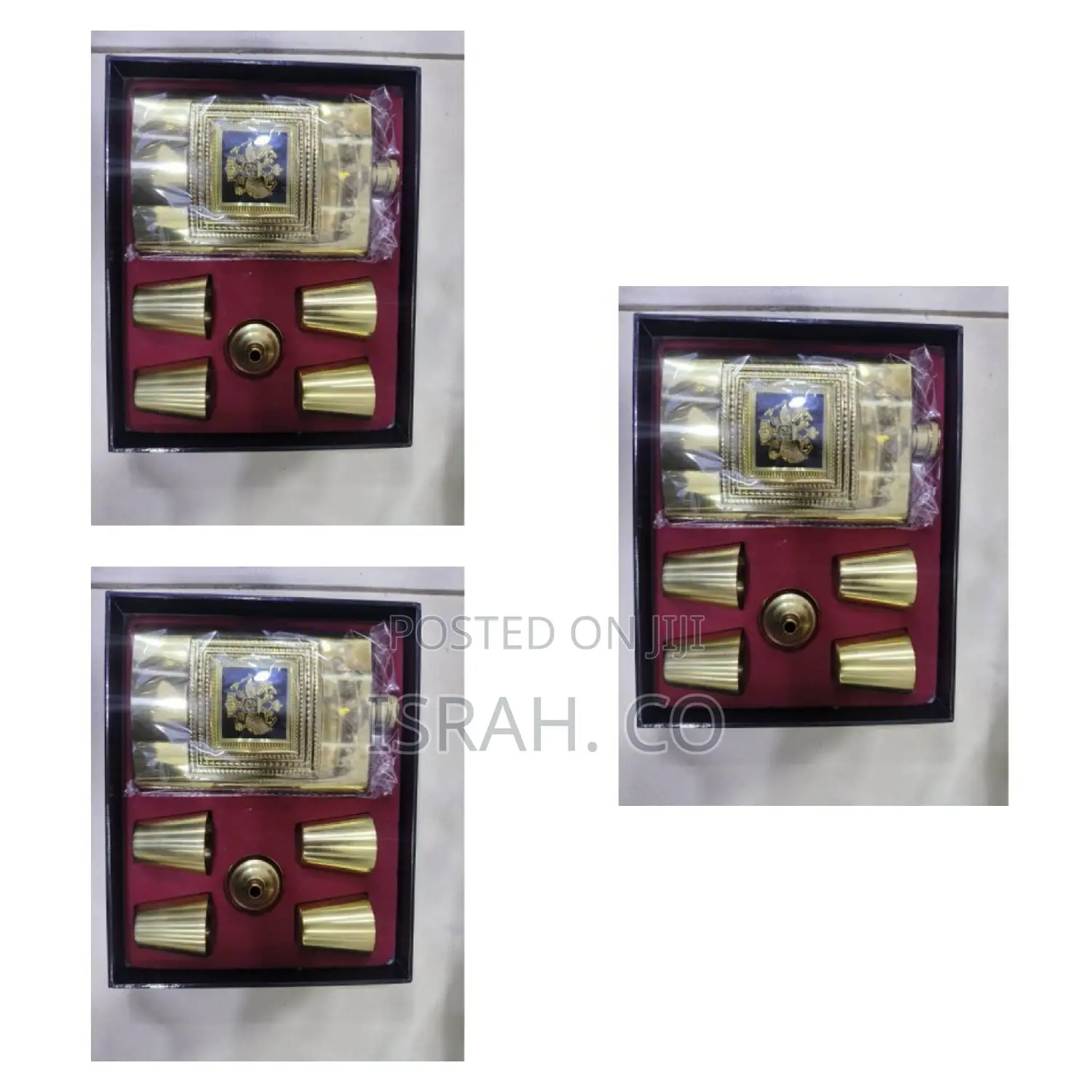Portable Gold Hip Flask