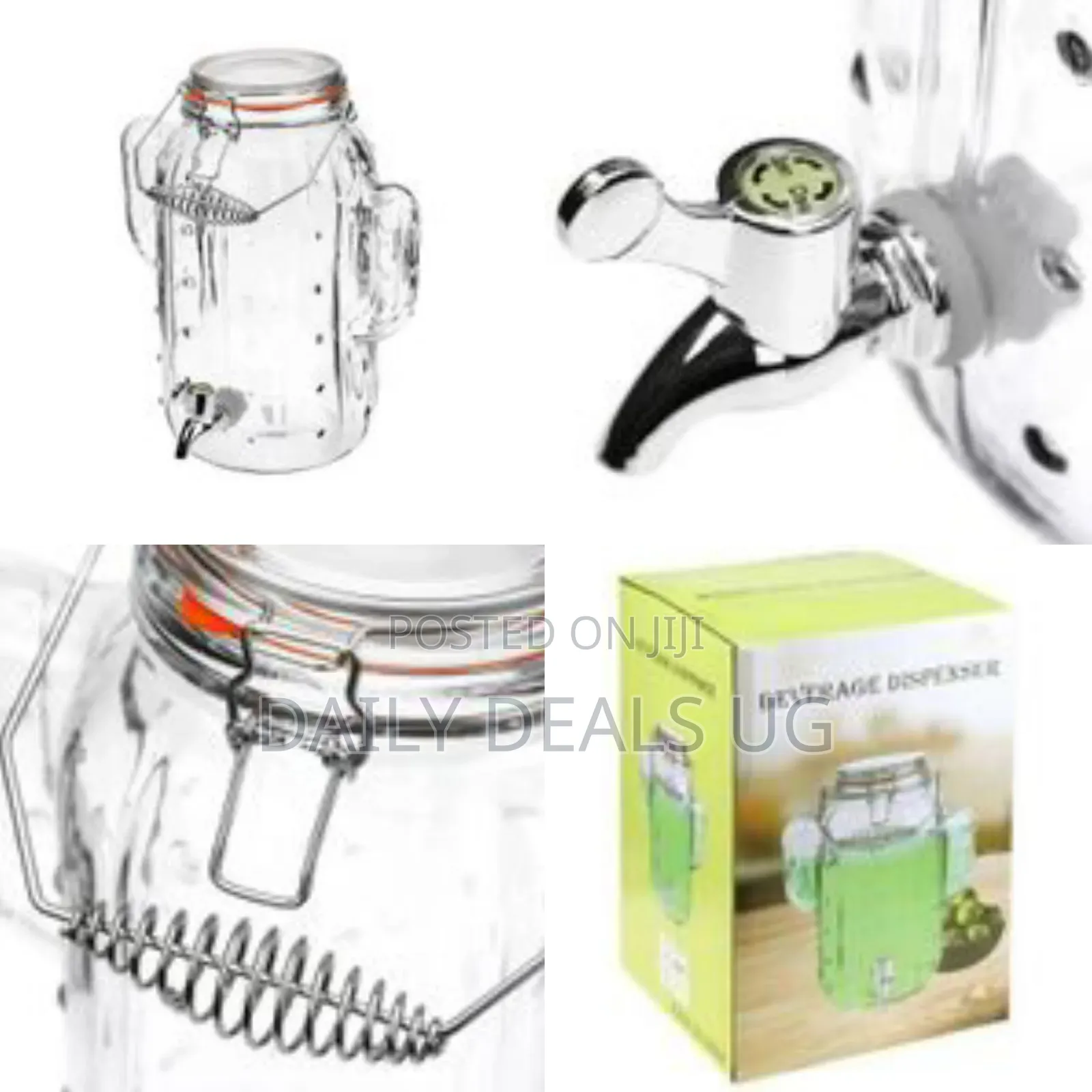 8l Glass Cactus Ice Cold Beverage Drink Dispenser Glass With Airtight