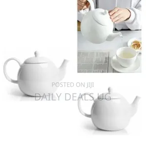 Other Round Ceramic Teapot, 1litre - White