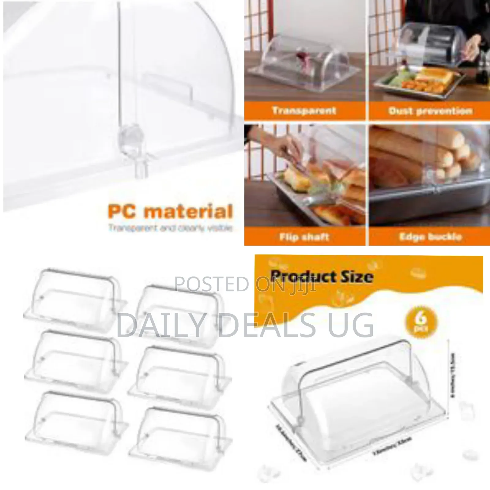 Transparent Bakery Pan Bread Bowl Dessert Display Cabinet Square
