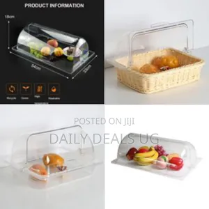 Transparent Bakery Pan Bread Bowl Dessert Display Cabinet, Rectangular