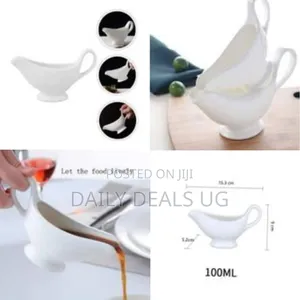 6 Piece of 100ml Milk Jugs Saucer Porcelain Ceramic Gravy Sauce Boats