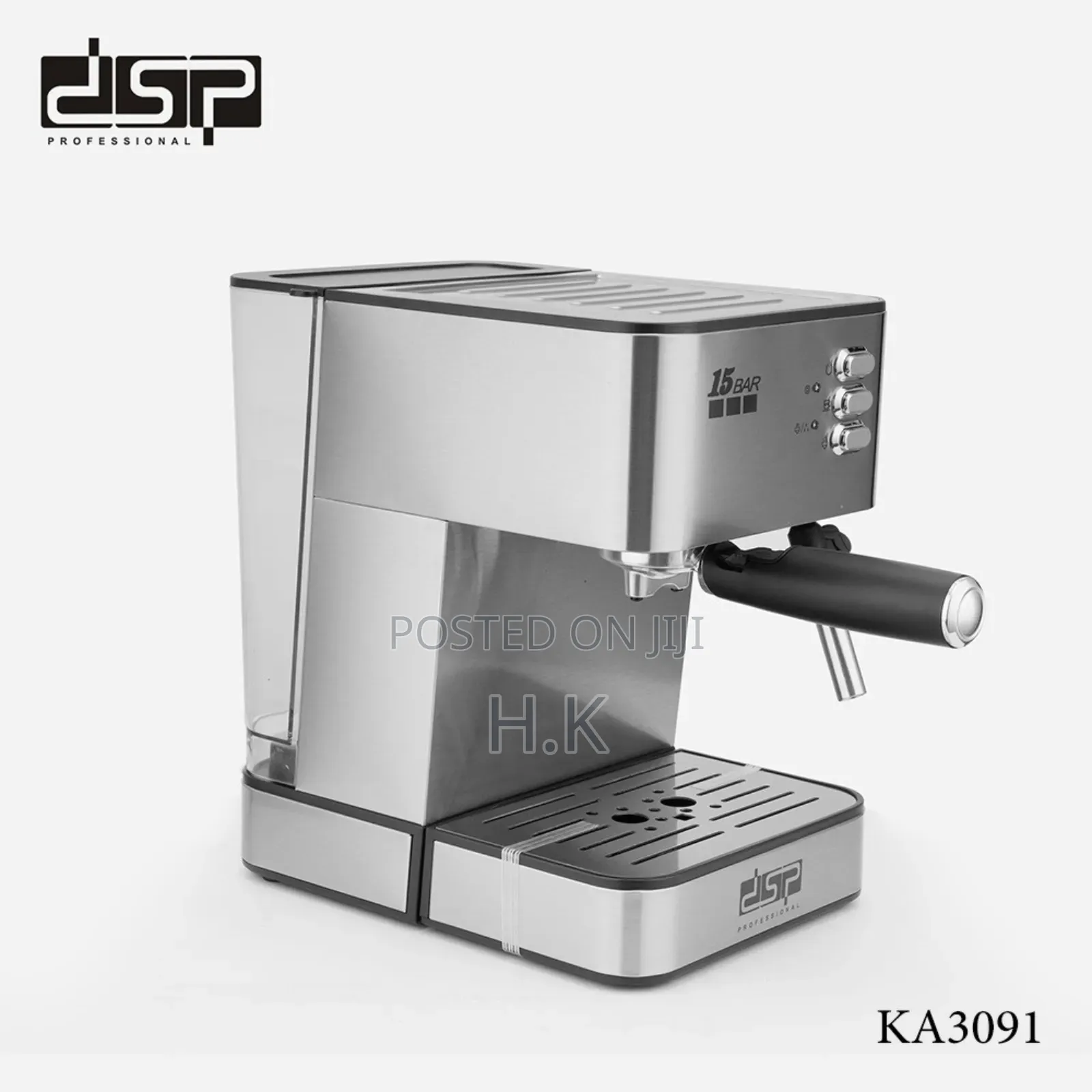 DSP 1.6 Litre Electric Espresso Coffee Maker Machine- Silver